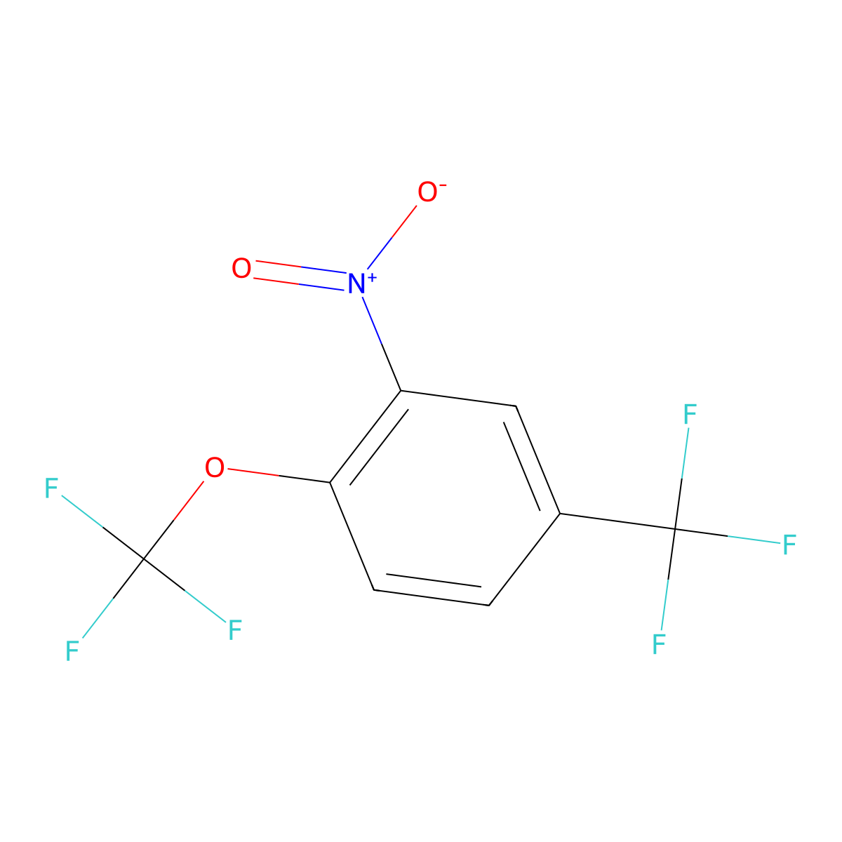 2-Nitro-1-(trifluoromethoxy)-4-(trifluoromethyl)benzene molecular structure, CAS 104678-93-5