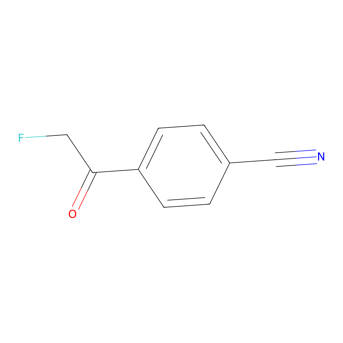 4-(2-Fluoroacetyl)benzonitrile molecular structure, CAS 1046785-07-2