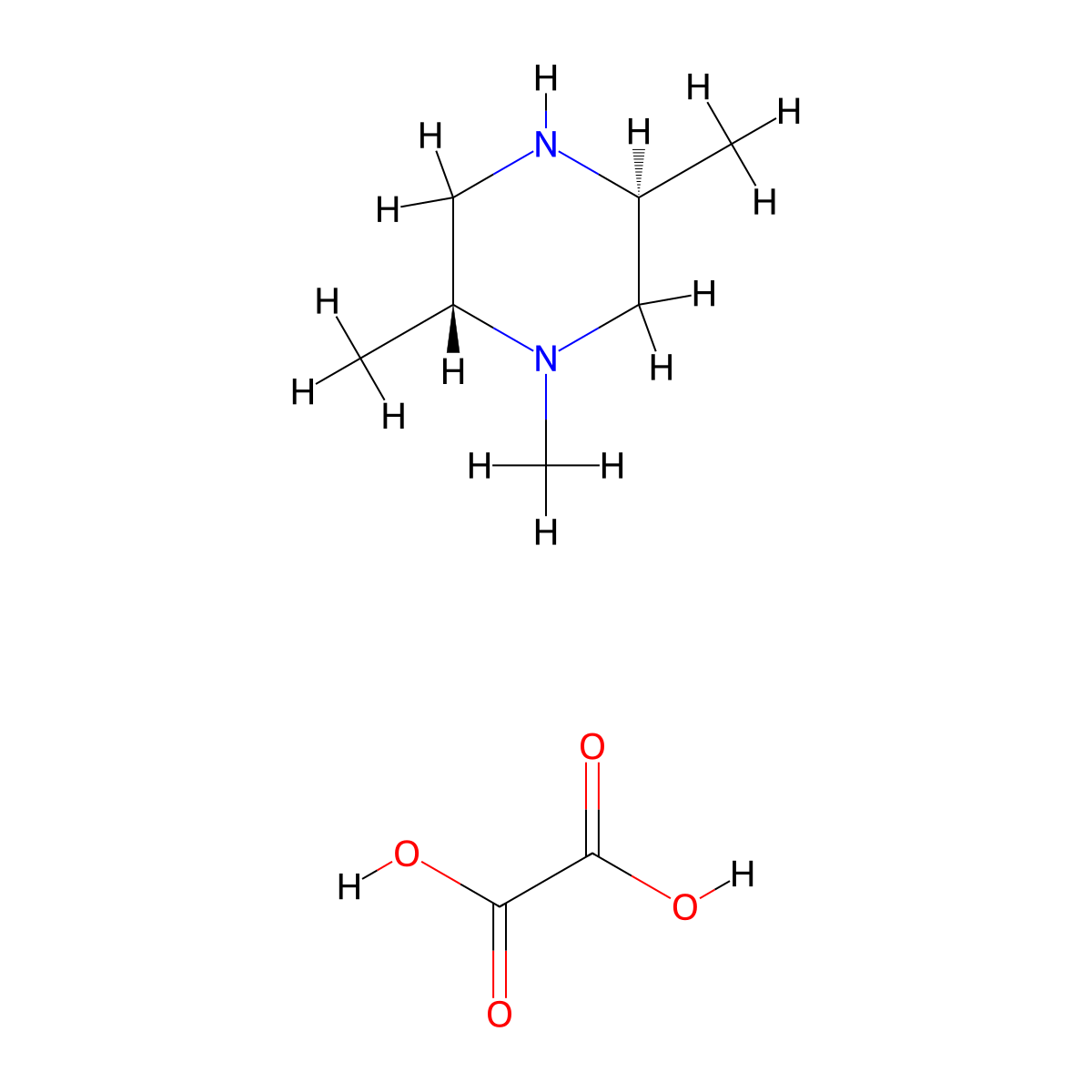 (2R,5S)-1,2,5-Trimethylpiperazine oxalate molecular structure, CAS 1046788-78-6
