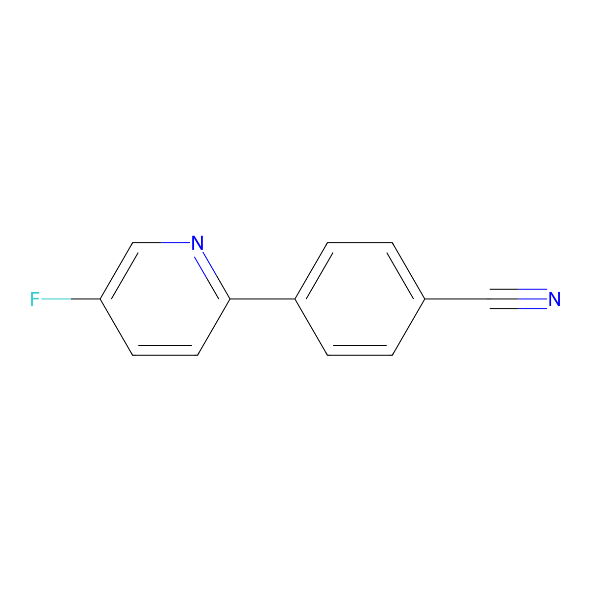4-(5-Fluoropyridin-2-yl)benzonitrile molecular structure, CAS 1046789-38-1