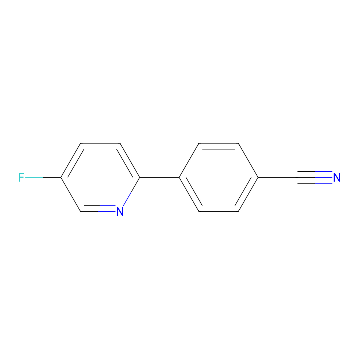4-(5-Fluoropyridin-2-yl)benzonitrile molecular structure, CAS 1046789-38-1