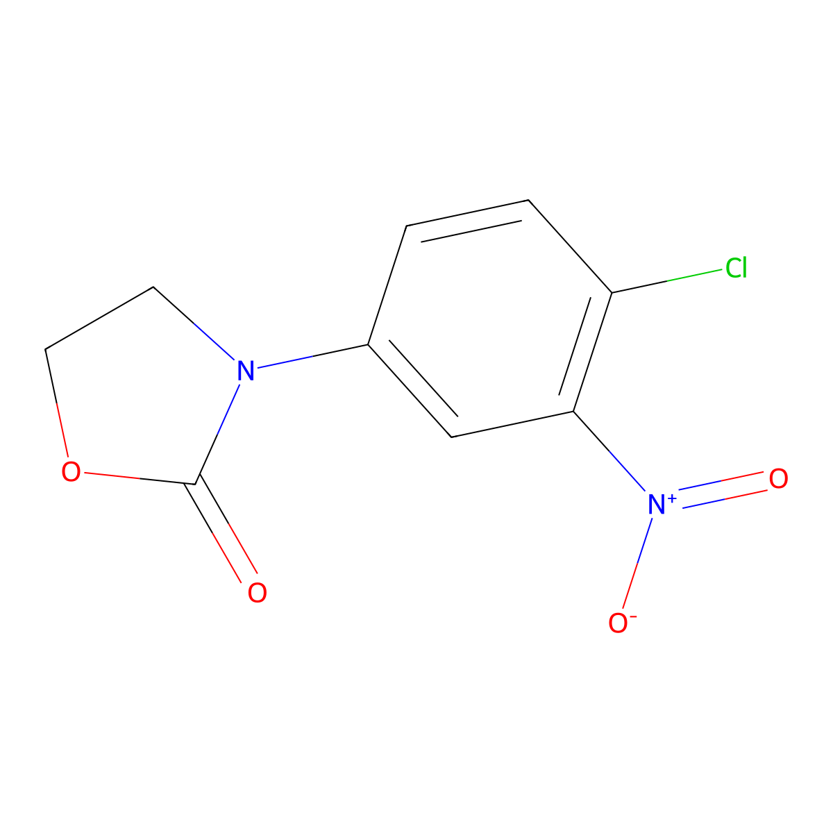 3-(4-Chloro-3-nitrophenyl)-1,3-oxazolidin-2-one molecular structure, CAS 104679-38-1