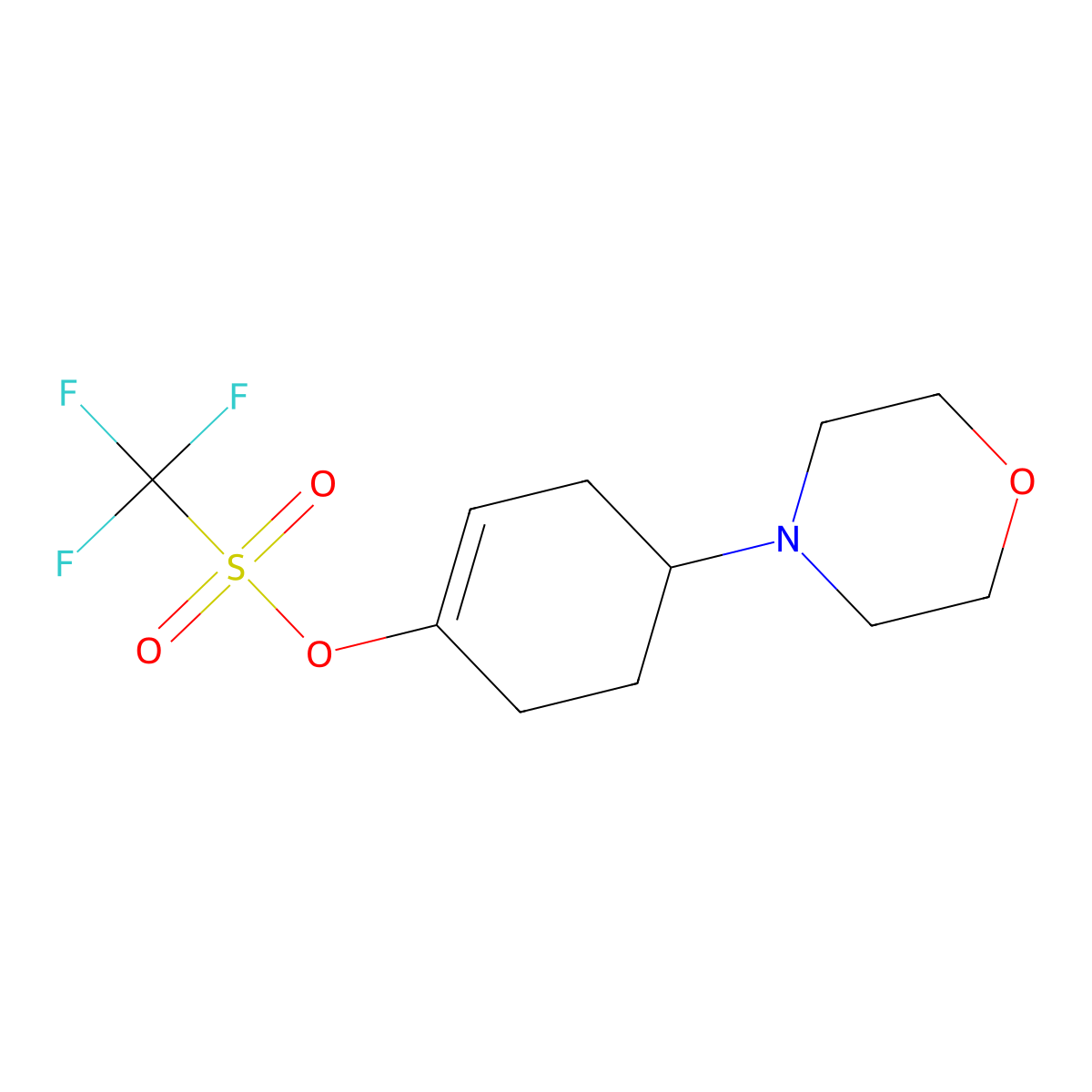 4-Morpholinocyclohex-1-enyl trifluoromethanesulfonate molecular structure, CAS 1046793-55-8
