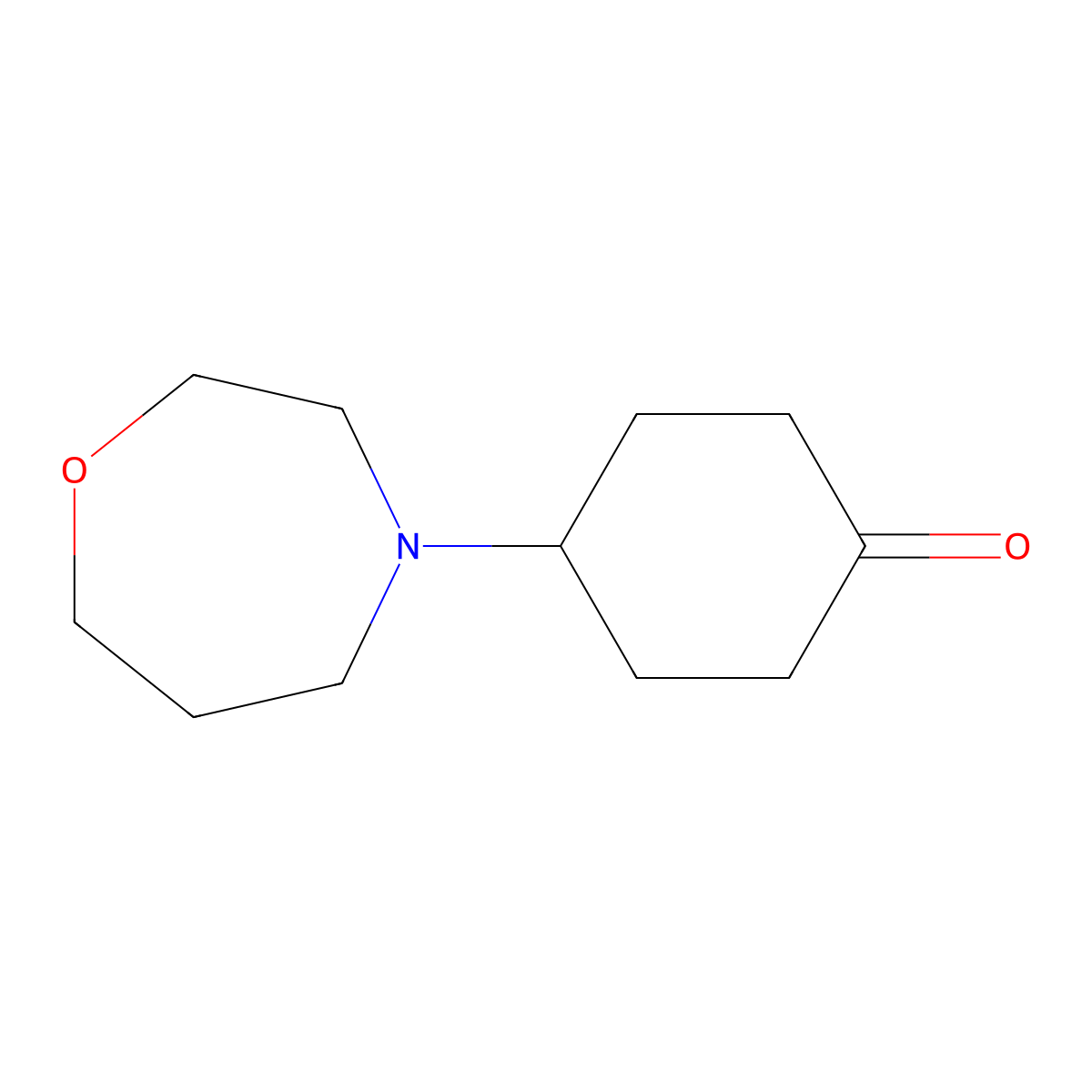 4-(1,4-Oxazepan-4-yl)cyclohexanone molecular structure, CAS 1046793-58-1