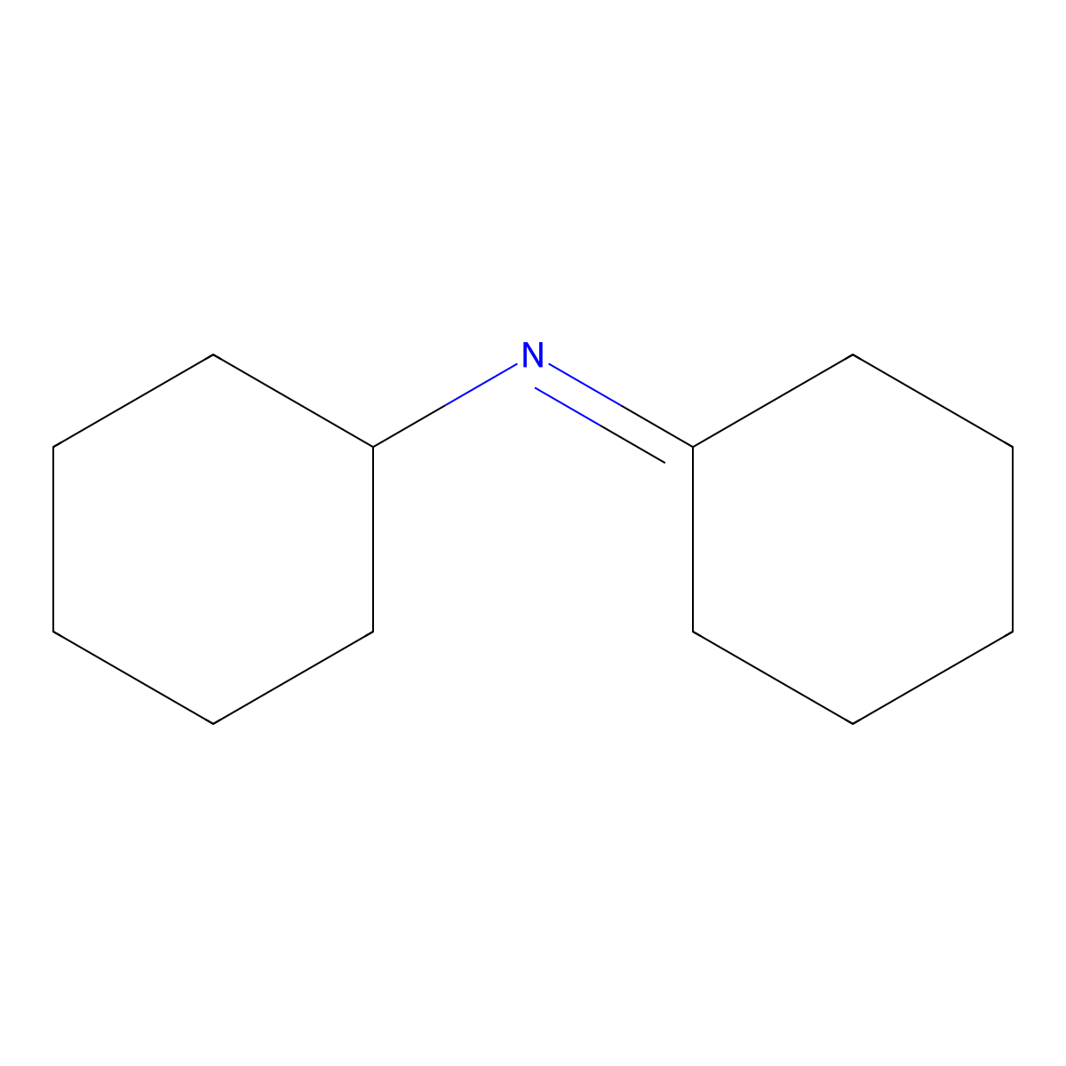 N-cyclohexylcyclohexanimine molecular structure, CAS 10468-40-3