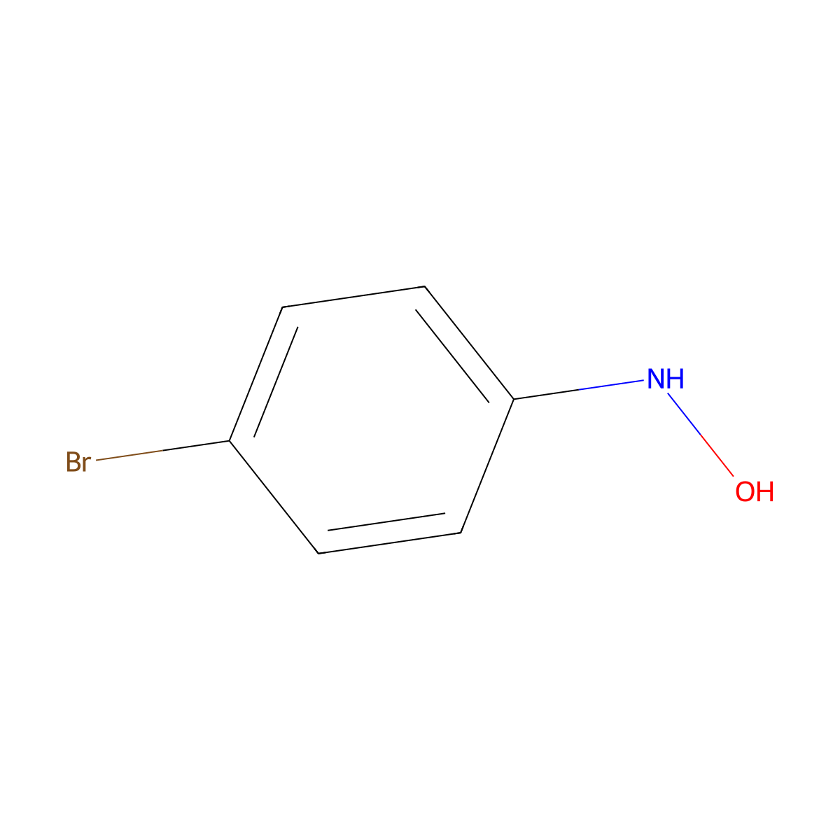 4-Bromophenylhydroxylamine molecular structure, CAS 10468-46-9