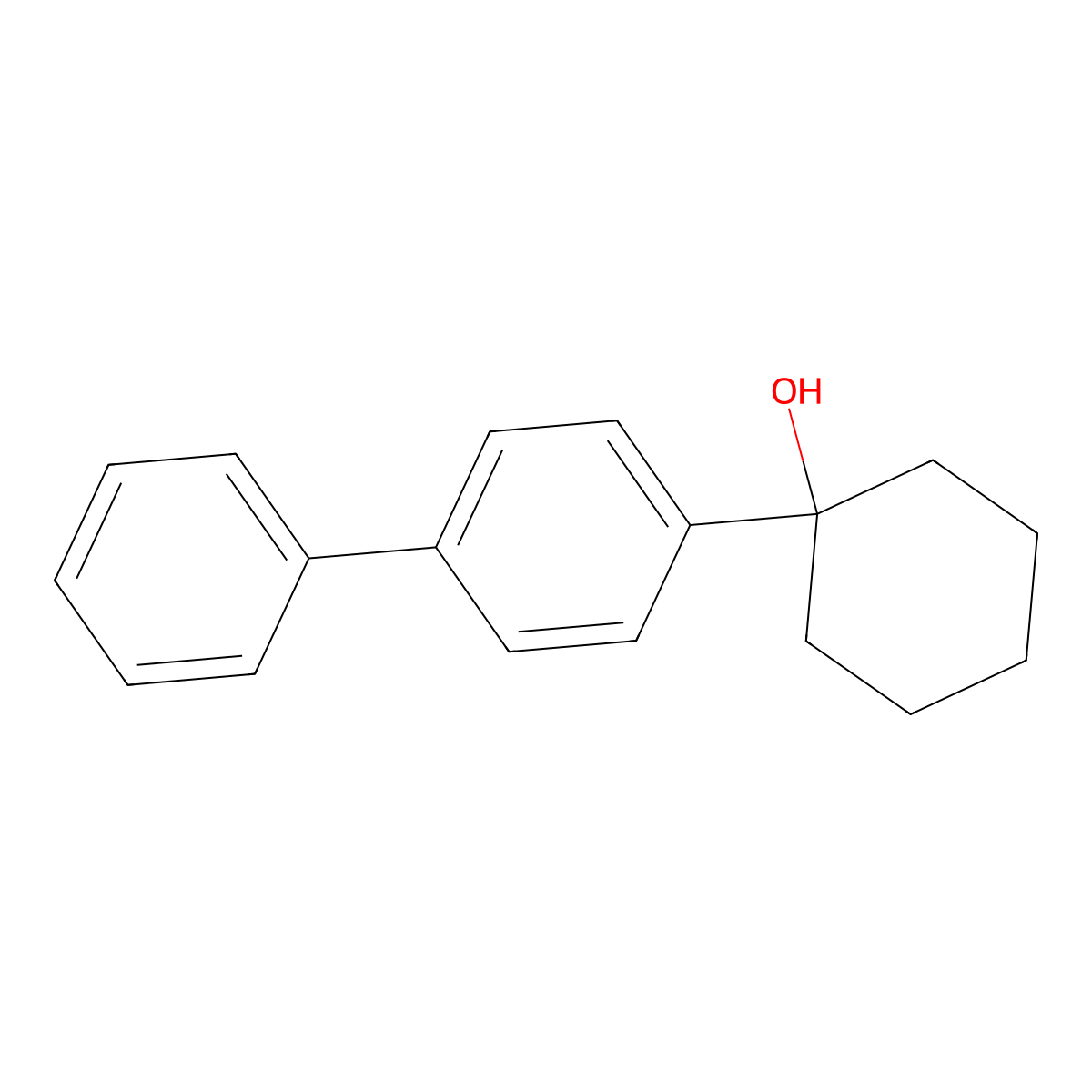 1-(4-Phenylphenyl)cyclohexan-1-ol molecular structure, CAS 10468-72-1