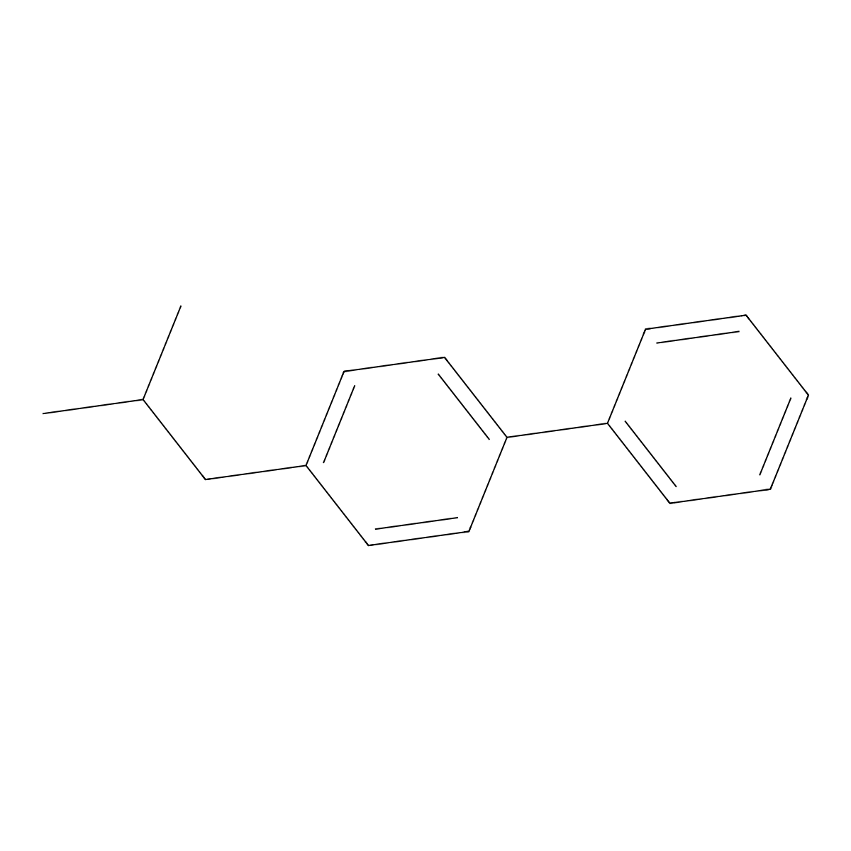 4-(2-Methylpropyl)-1,1'-biphenyl molecular structure, CAS 10468-83-4