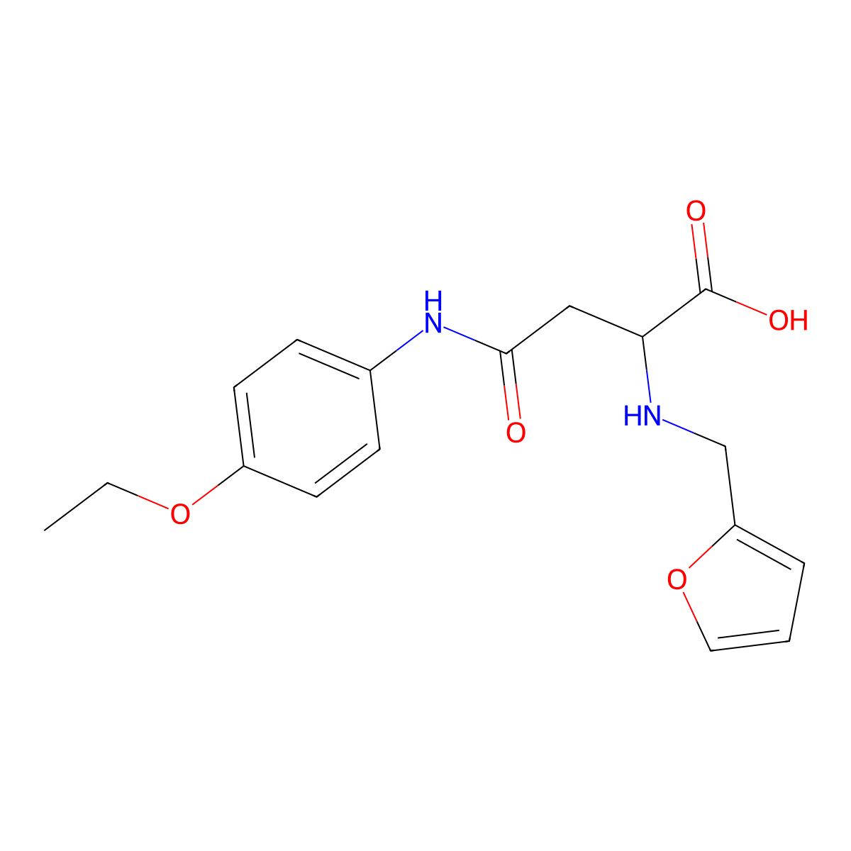 4-((4-Ethoxyphenyl)amino)-2-((furan-2-ylmethyl)amino)-4-oxobutanoic acid molecular structure, CAS 1046801-37-9