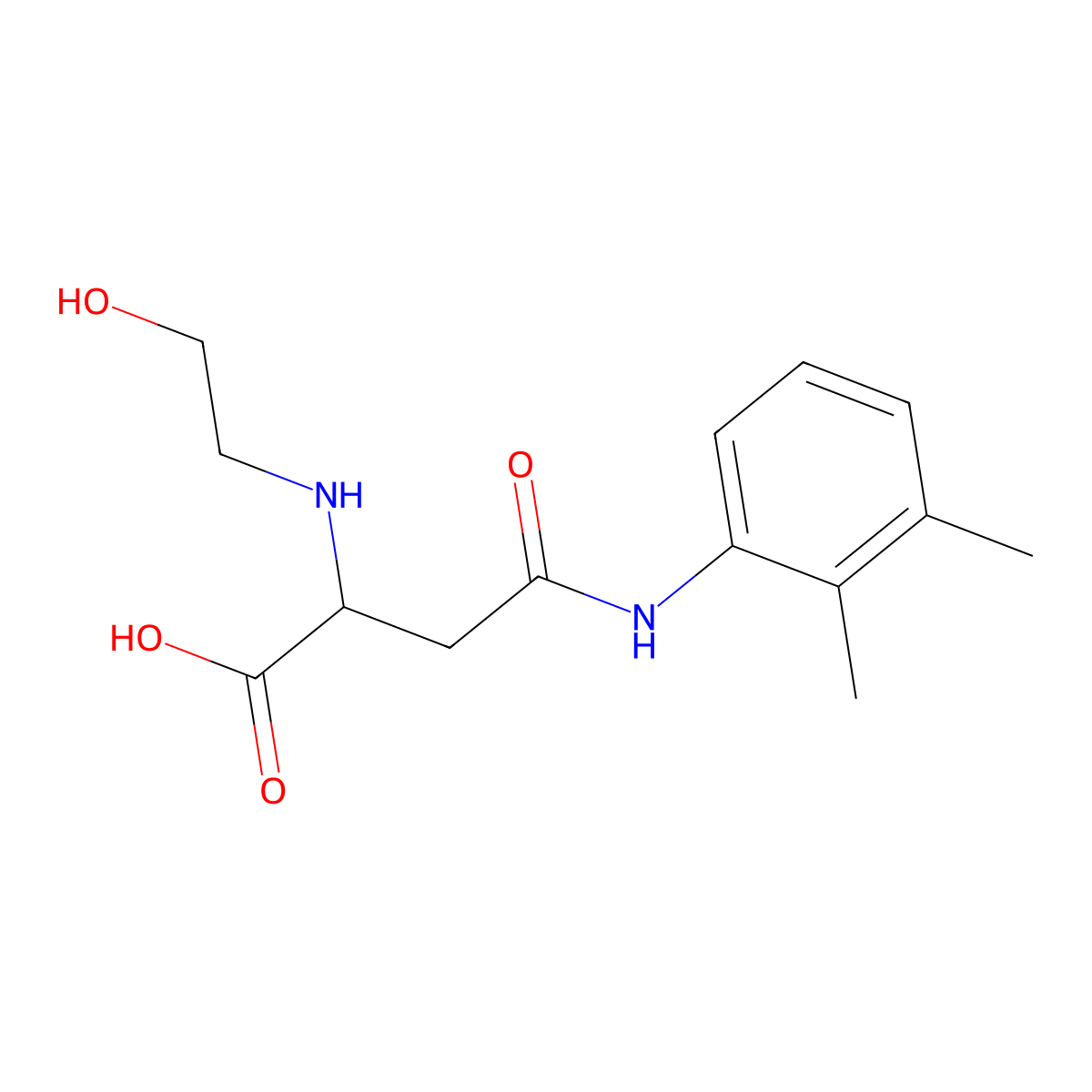 4-((2,3-Dimethylphenyl)amino)-2-((2-hydroxyethyl)amino)-4-oxobutanoic acid molecular structure, CAS 1046801-39-1