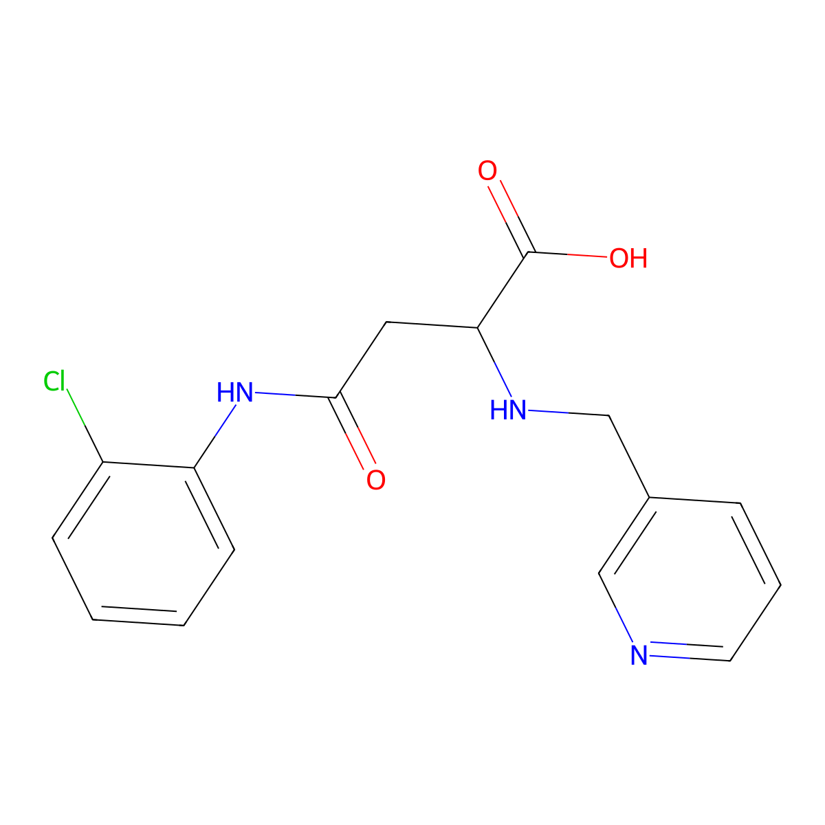 4-((2-Chlorophenyl)amino)-4-oxo-2-((pyridin-3-ylmethyl)amino)butanoic acid molecular structure, CAS 1046801-40-4