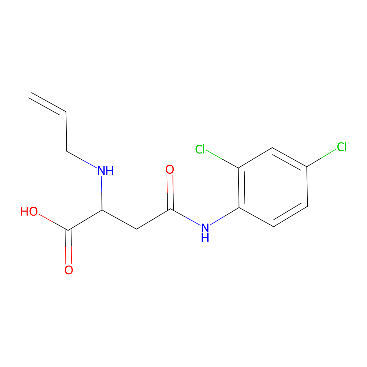 2-(Allylamino)-4-((2,4-dichlorophenyl)amino)-4-oxobutanoic acid molecular structure, CAS 1046801-43-7