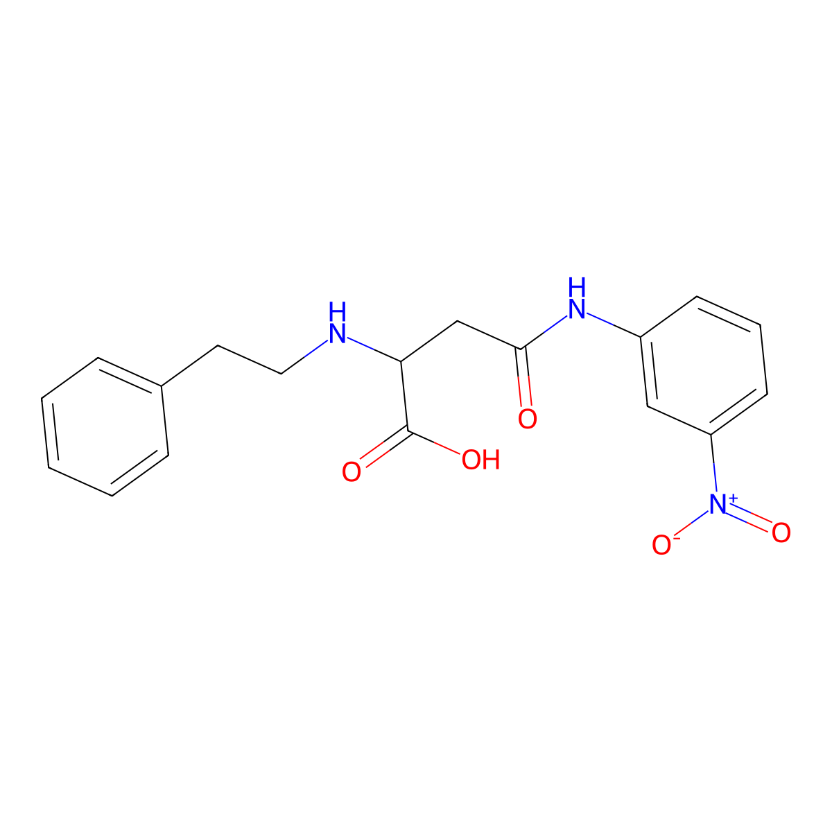 4-((3-Nitrophenyl)amino)-4-oxo-2-(phenethylamino)butanoic acid molecular structure, CAS 1046806-18-1