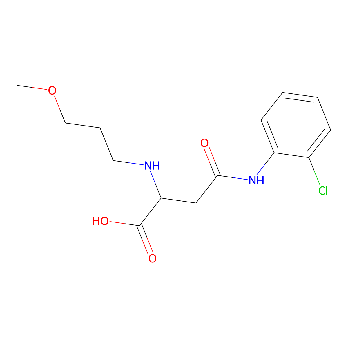 4-((2-Chlorophenyl)amino)-2-((3-methoxypropyl)amino)-4-oxobutanoic acid molecular structure, CAS 1046806-19-2