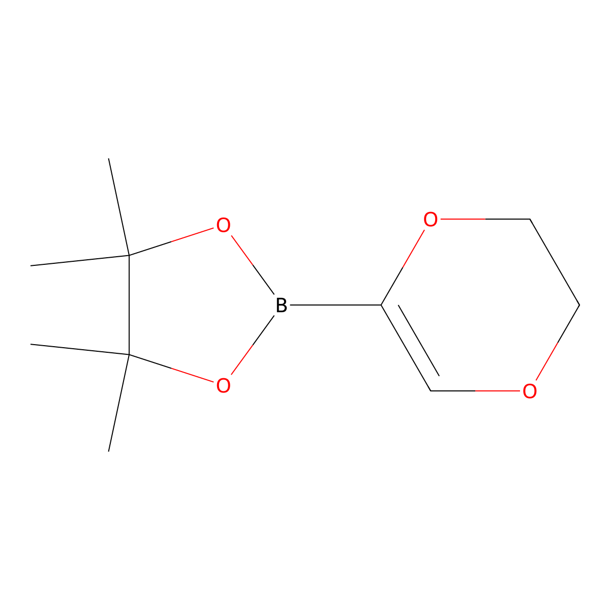 2-(5,6-Dihydro-1,4-dioxin-2-yl)-4,4,5,5-tetramethyl-1,3,2-dioxaborolane molecular structure, CAS 1046811-97-5