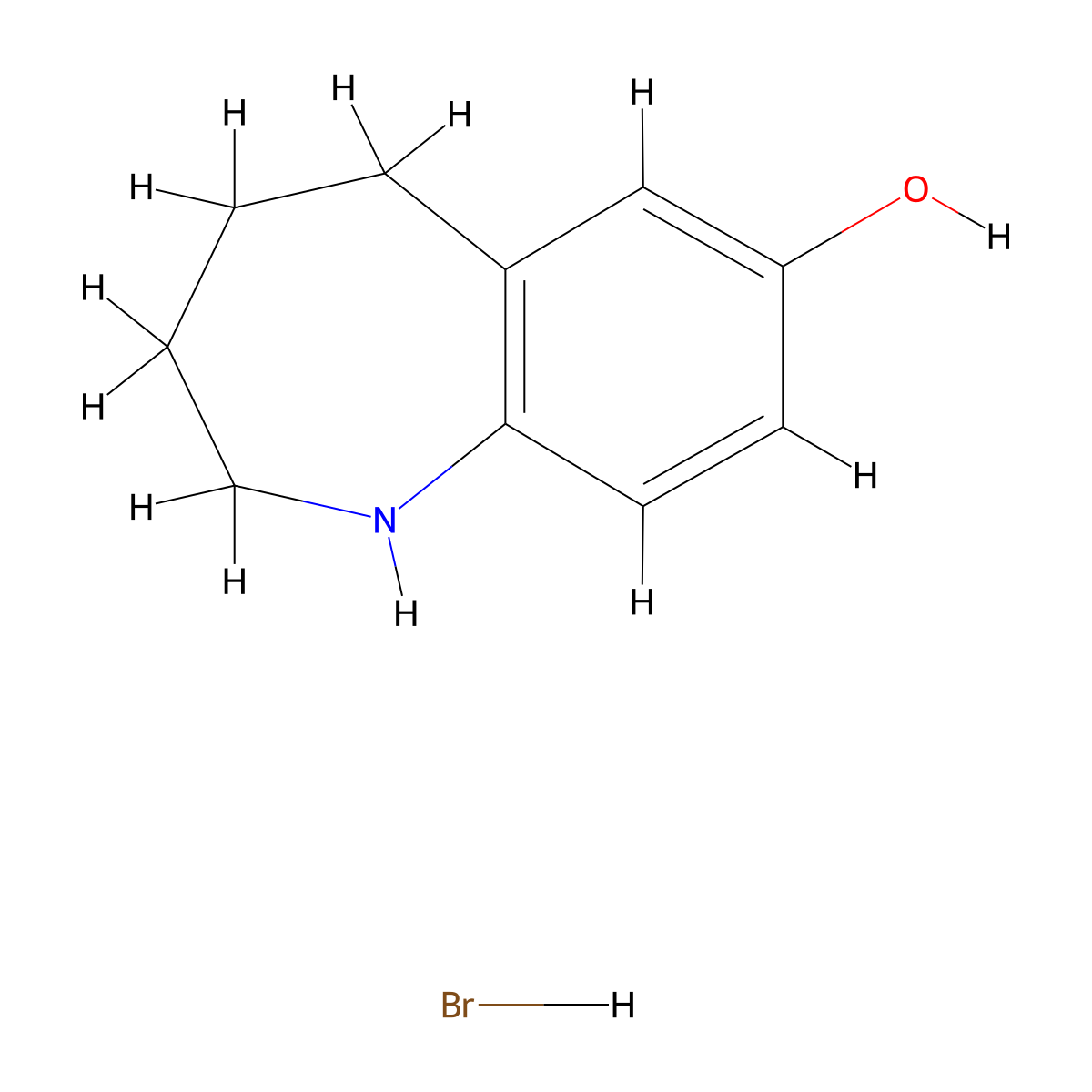 2,3,4,5-tetrahydro-1H-1-benzazepin-7-ol hydrobromide molecular structure, CAS 1046816-28-7