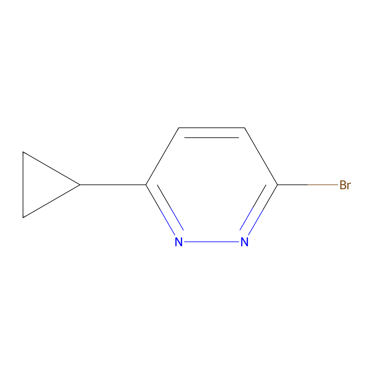 3-Bromo-6-cyclopropylpyridazine molecular structure, CAS 1046816-40-3