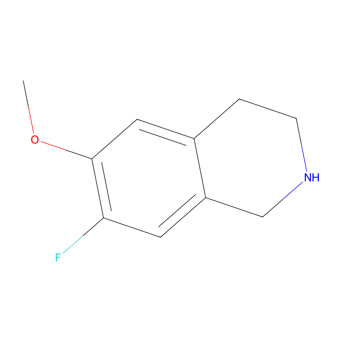 7-Fluoro-6-methoxy-1,2,3,4-tetrahydroisoquinoline molecular structure, CAS 1046816-59-4