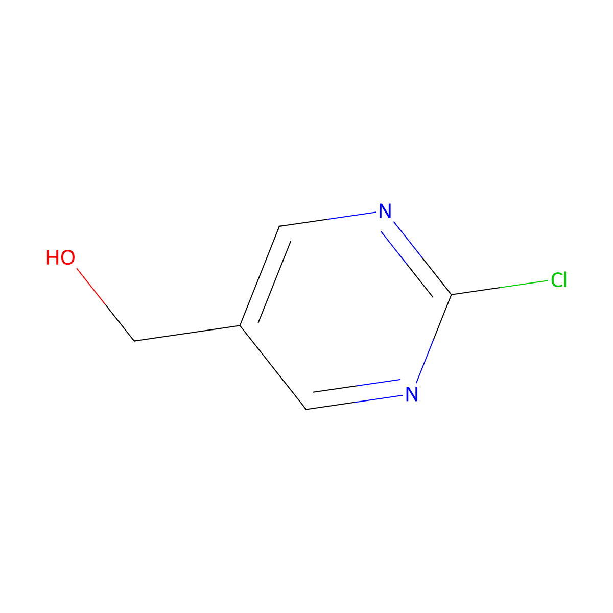 (2-Chloropyrimidin-5-yl)methanol molecular structure, CAS 1046816-75-4