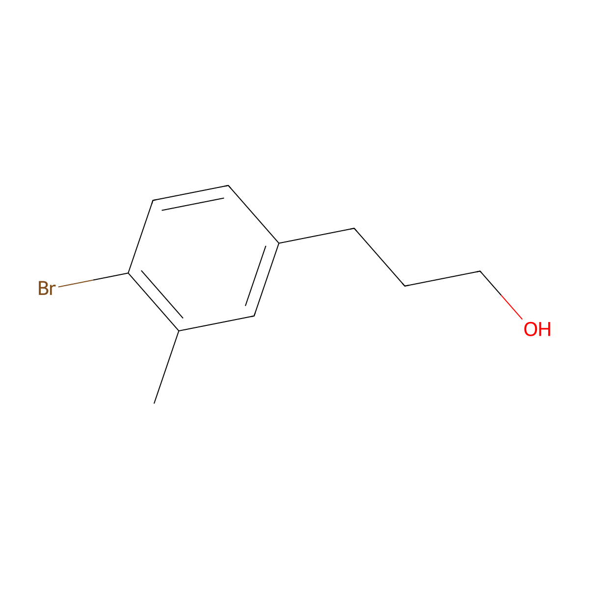 3-(4-Bromo-3-methylphenyl)propan-1-ol molecular structure, CAS 1046816-89-0
