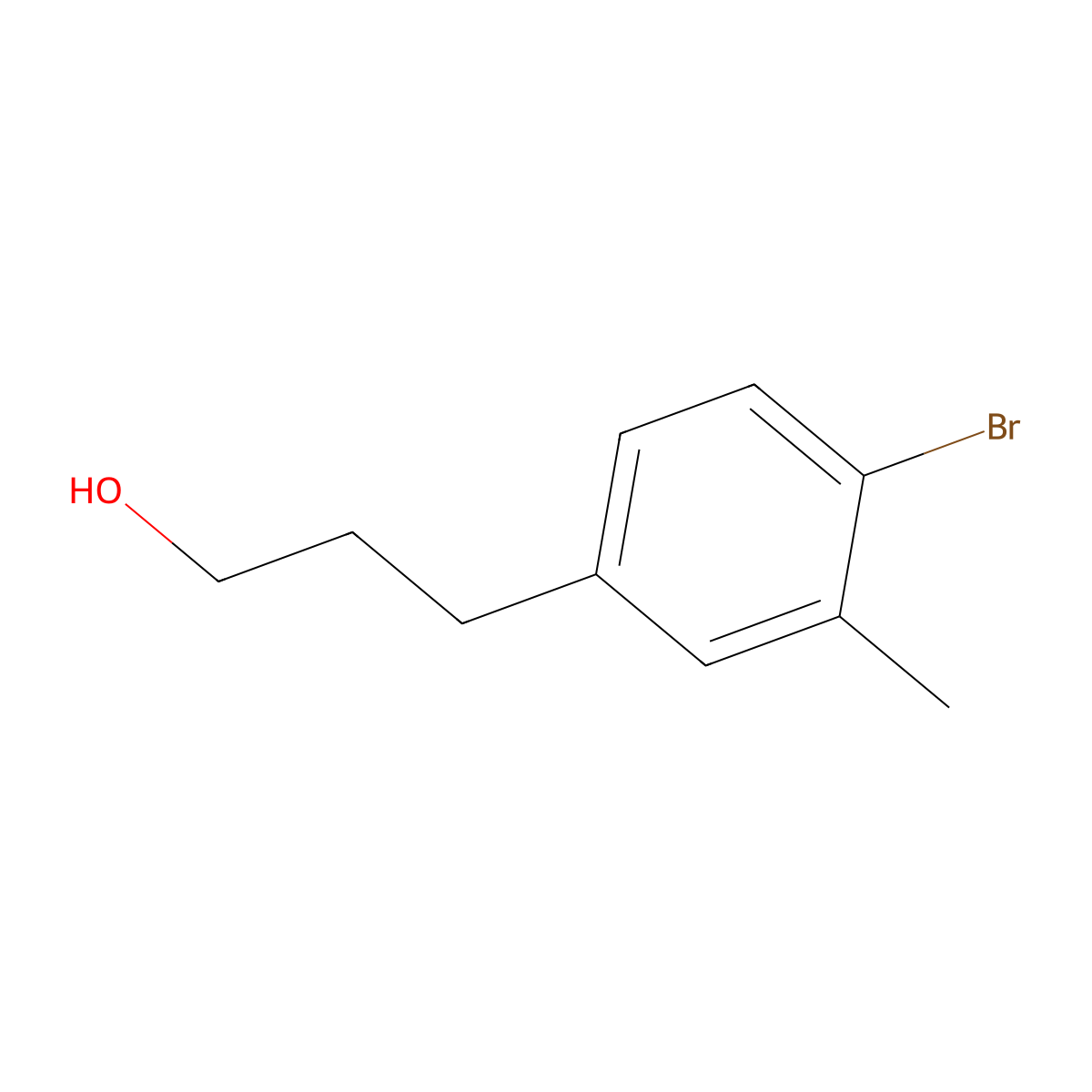 3-(4-Bromo-3-methylphenyl)propan-1-ol molecular structure, CAS 1046816-89-0