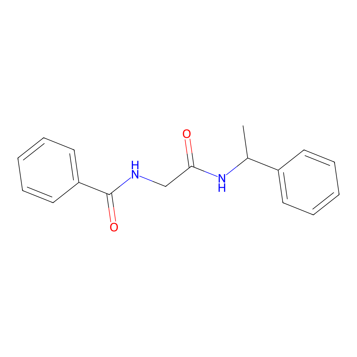 N-(1-phenylethyl)-2-(phenylformamido)acetamide molecular structure, CAS 104682-44-2