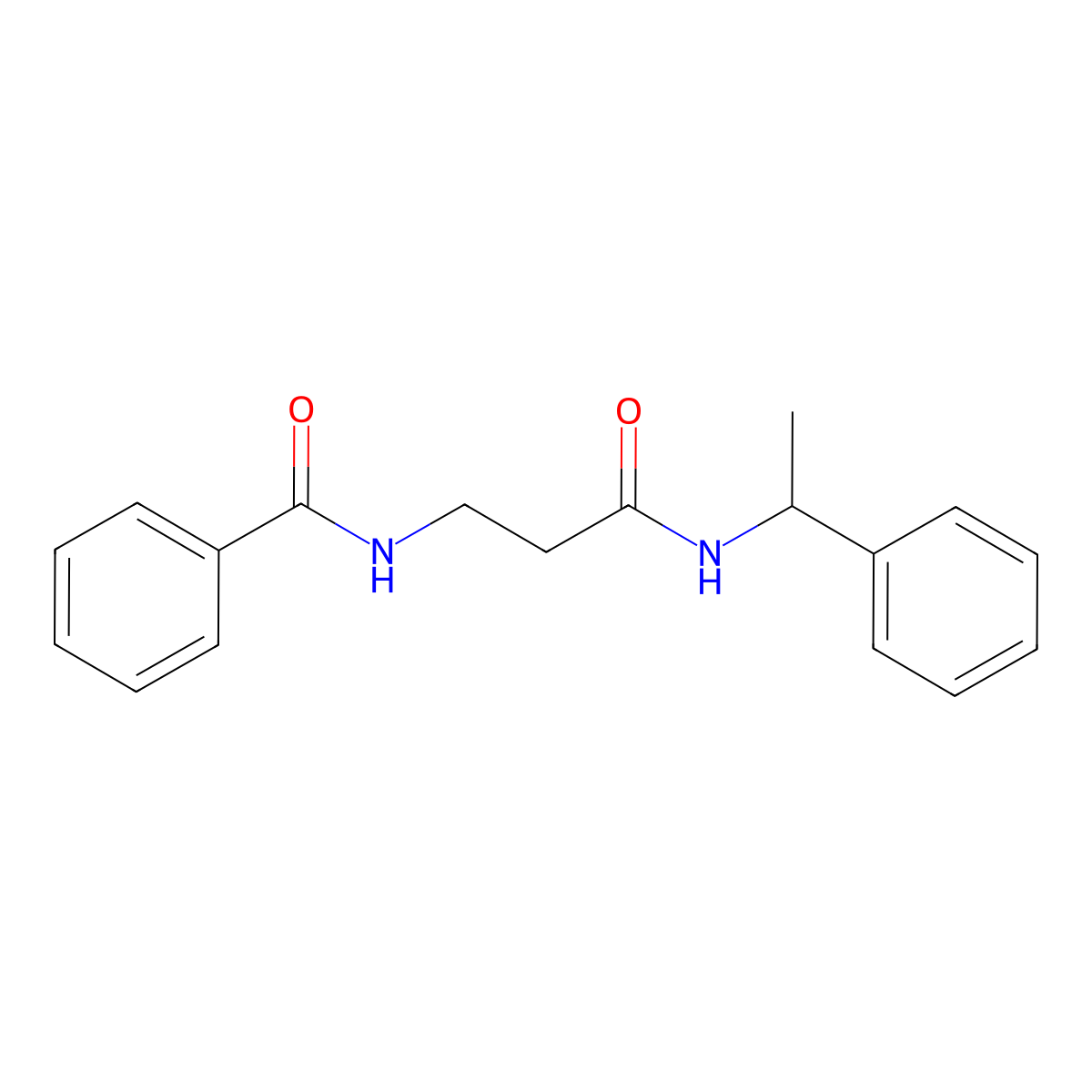N-{3-oxo-3-[(1-phenylethyl)amino]propyl}benzamide molecular structure, CAS 104682-53-3