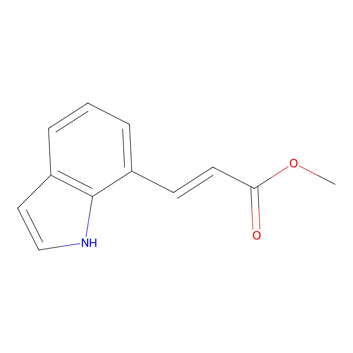 Methyl 3-(1H-indol-7-yl)acrylate molecular structure, CAS 104682-97-5