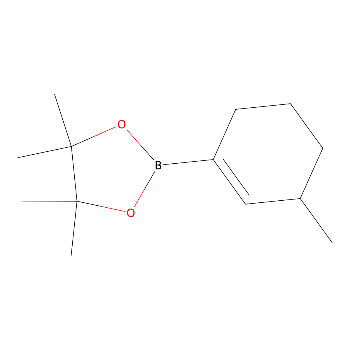 4,4,5,5-Tetramethyl-2-(3-methylcyclohex-1-en-1-yl)-1,3,2-dioxaborolane molecular structure, CAS 1046832-00-1