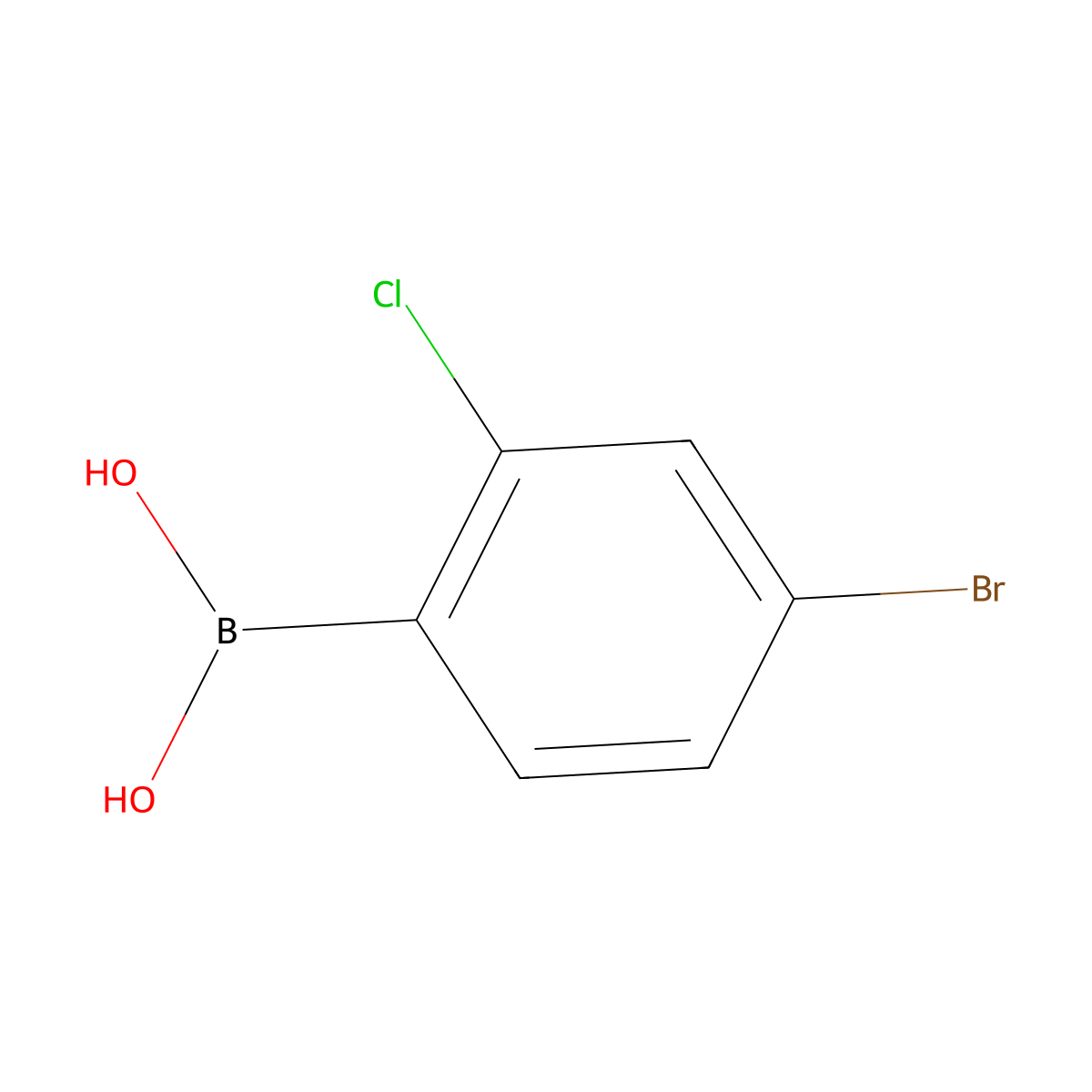 4-Bromo-2-chlorophenylboronic acid molecular structure, CAS 1046861-20-4