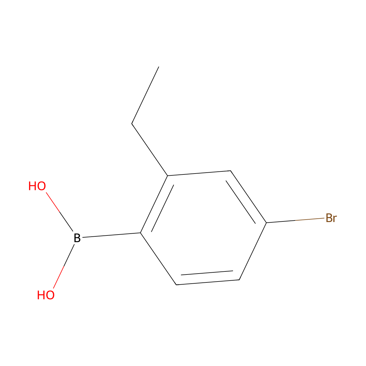 4-Bromo-2-ethylphenylboronic acid molecular structure, CAS 1046861-62-4