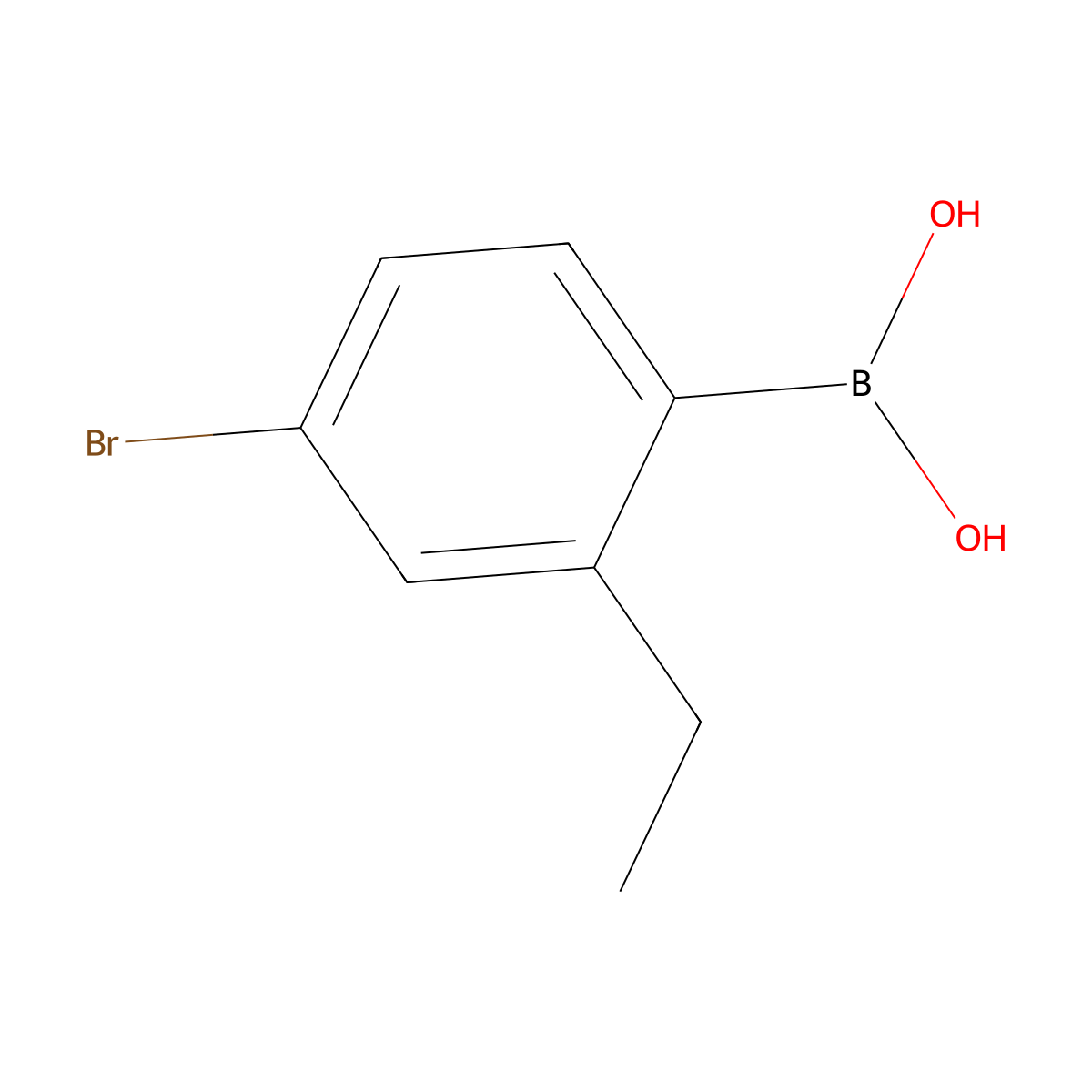 4-Bromo-2-ethylphenylboronic acid molecular structure, CAS 1046861-62-4
