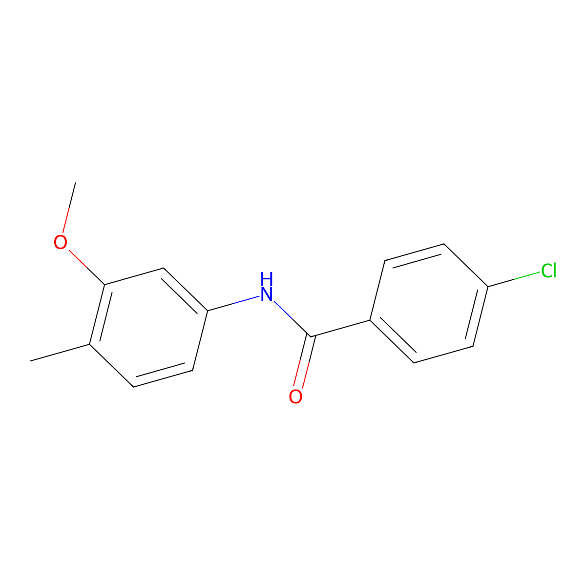 4-Chloro-N-(3-methoxy-4-methylphenyl)benzamide molecular structure, CAS 104689-81-8