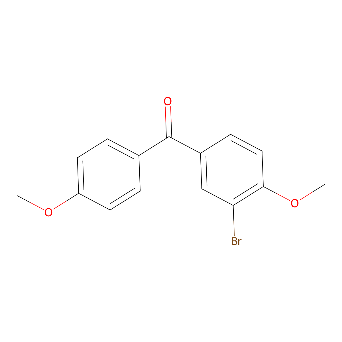 Methanone, (3-bromo-4-methoxyphenyl)(4-methoxyphenyl)- molecular structure, CAS 104689-84-1