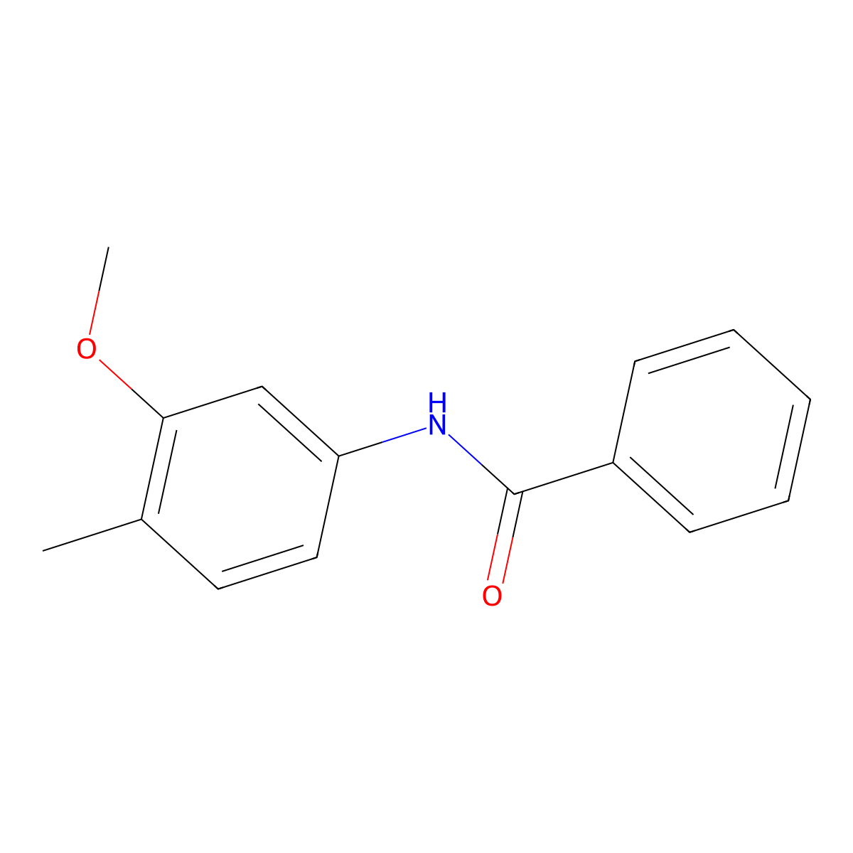 N-(3-methoxy-4-methylphenyl)benzamide molecular structure, CAS 104689-96-5