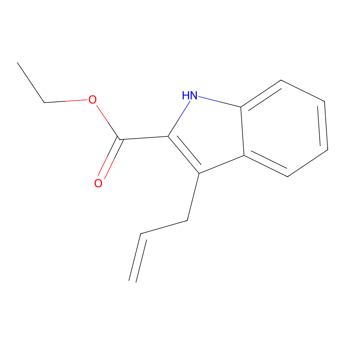 Ethyl 3-Allylindole-2-carboxylate molecular structure, CAS 104699-49-2