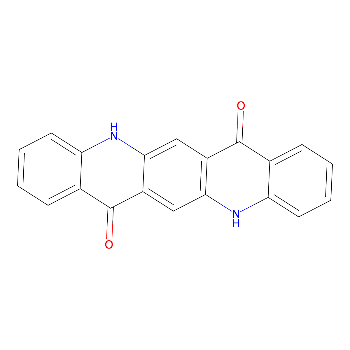 Quinacridone molecular structure, CAS 1047-16-1