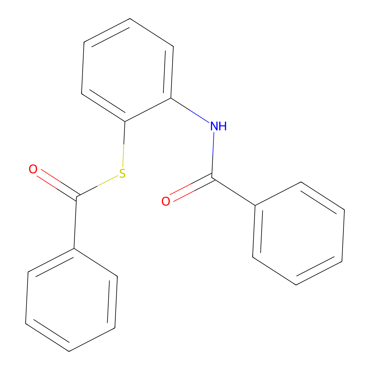 Benzanilide, 2'-benzoylthio- molecular structure, CAS 1047-61-6