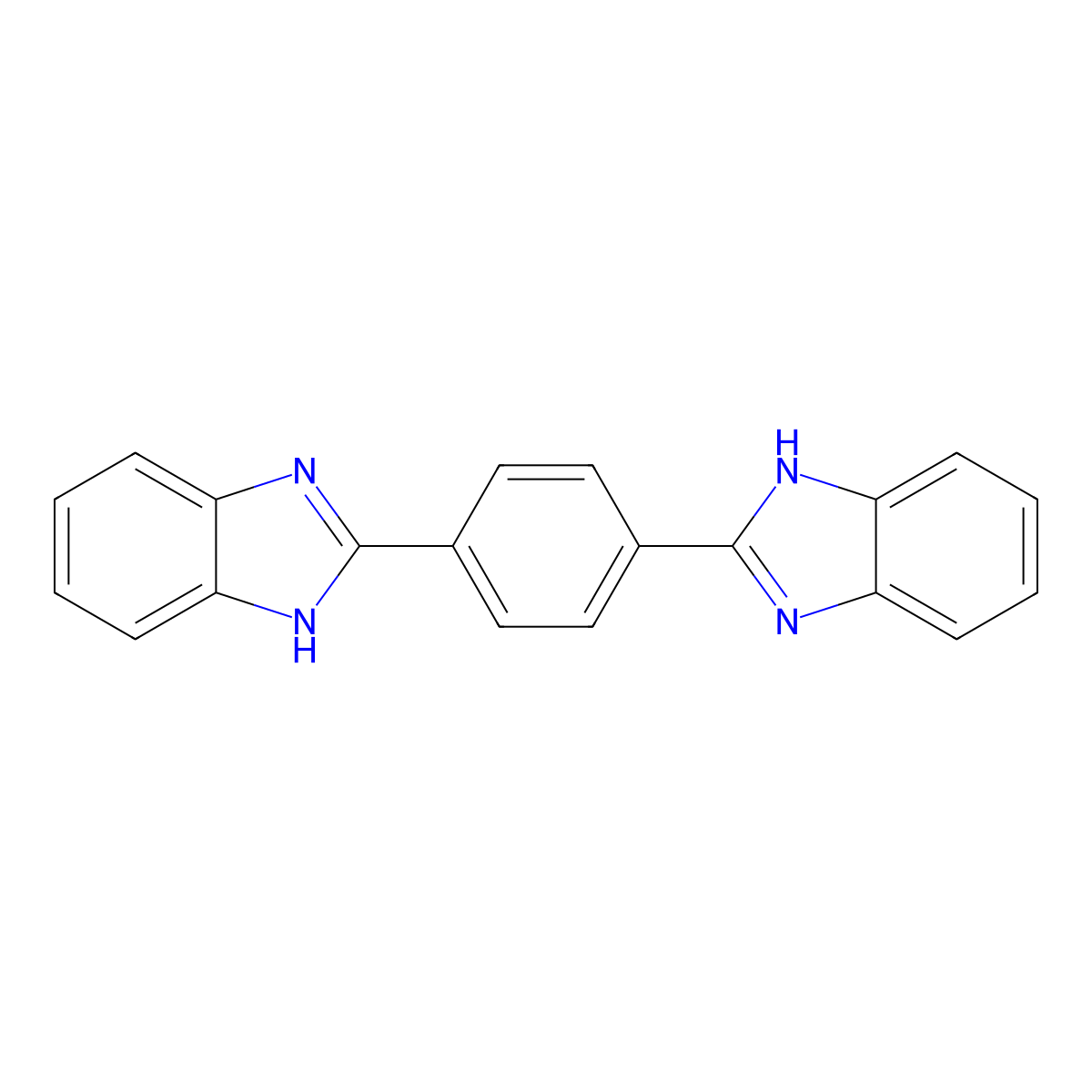 2,2'-(1,4-Phenylene)bis(1H-benzimidazole) molecular structure, CAS 1047-63-8