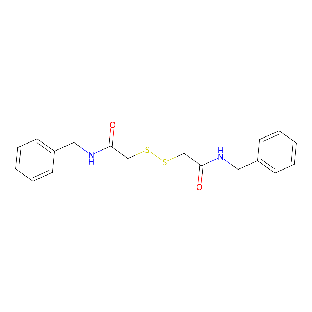 Acetamide, 2,2'-dithiobis[N-(phenylmethyl)- molecular structure, CAS 1047-94-5