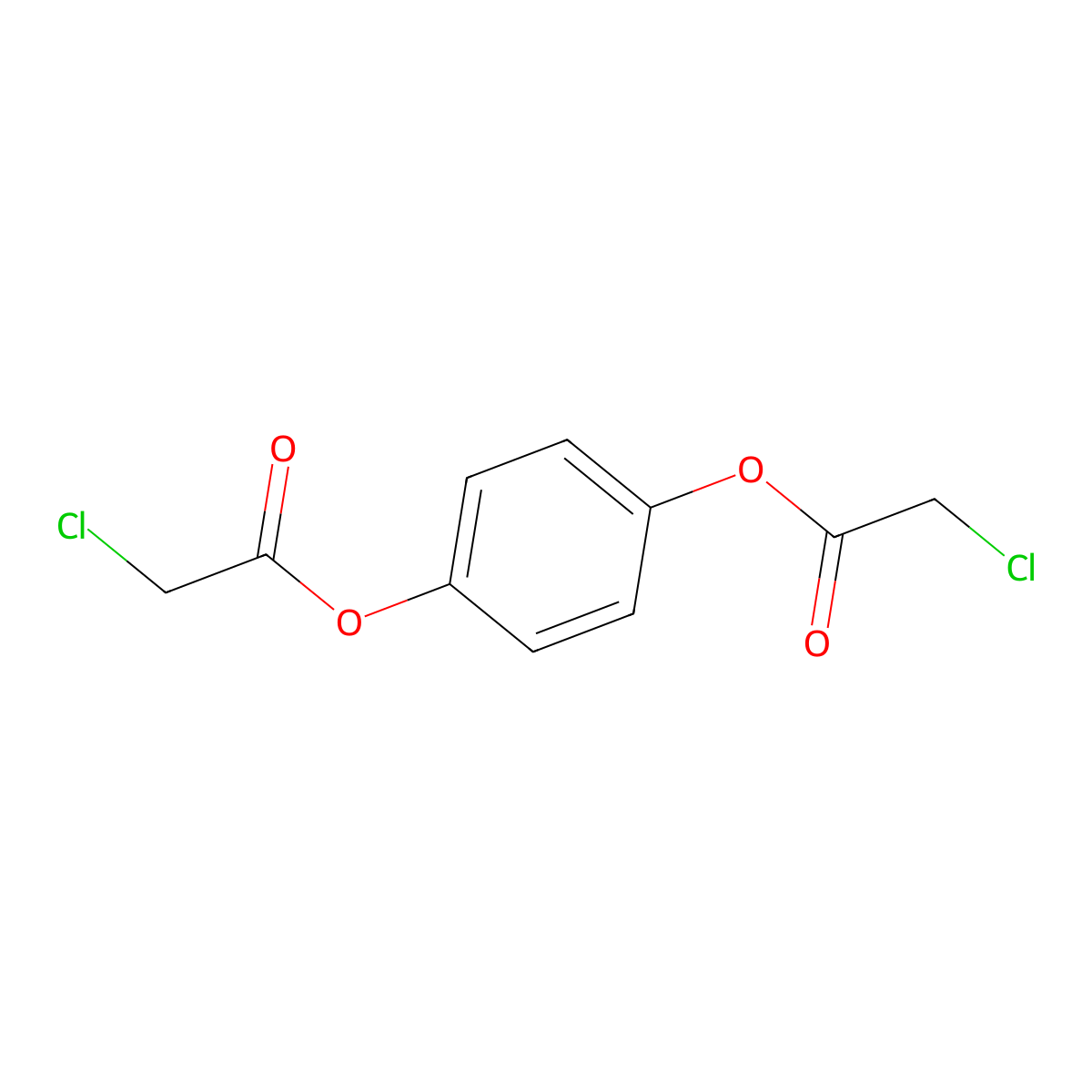 Benzene-1,4-diyl bis(chloroacetate) molecular structure, CAS 10470-77-6
