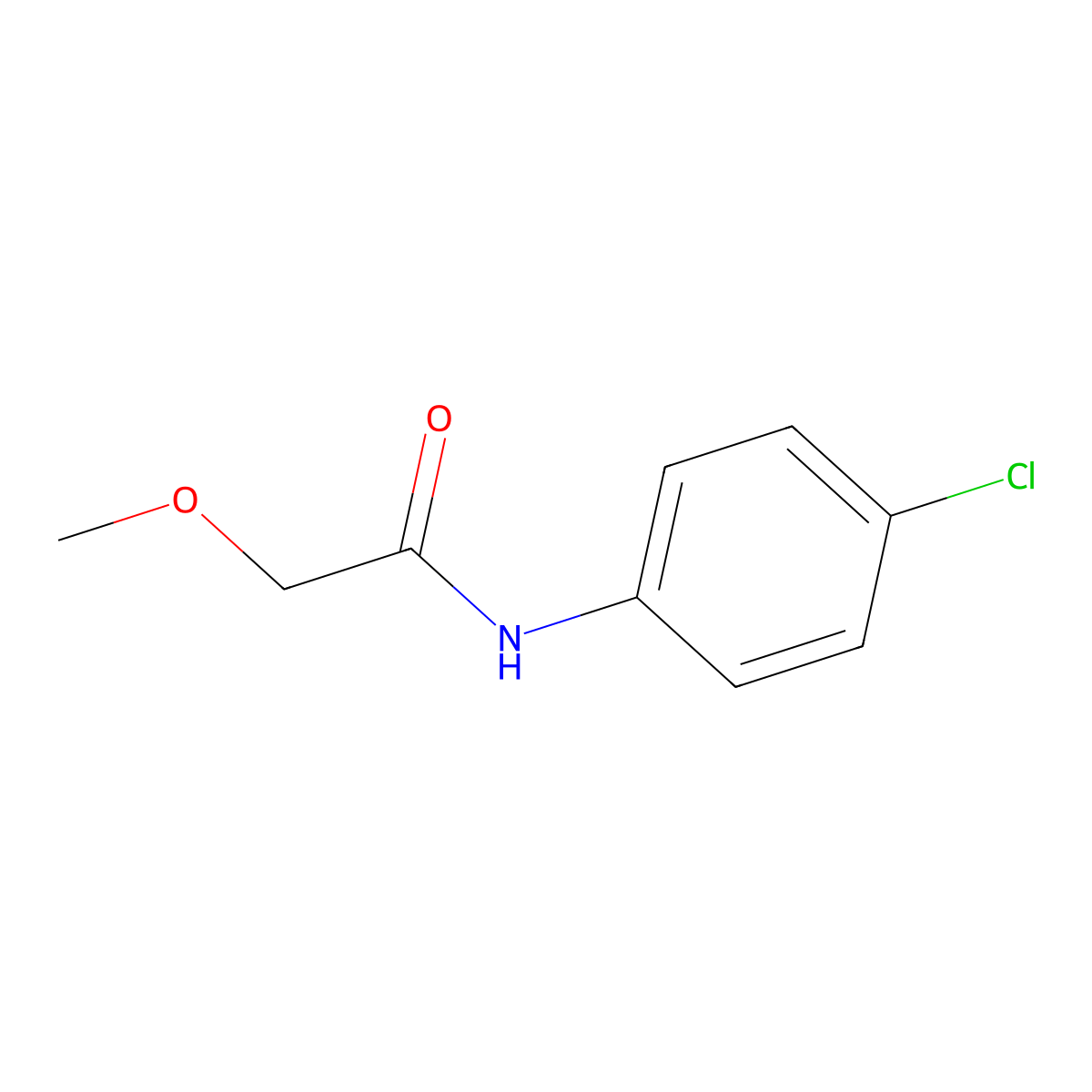 N-(4-chlorophenyl)-2-methoxyacetamide molecular structure, CAS 104703-37-9