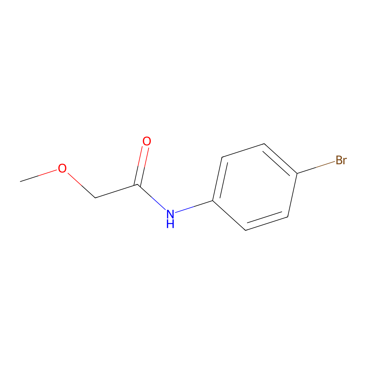 N-(4-bromophenyl)-2-methoxyacetamide molecular structure, CAS 104703-38-0