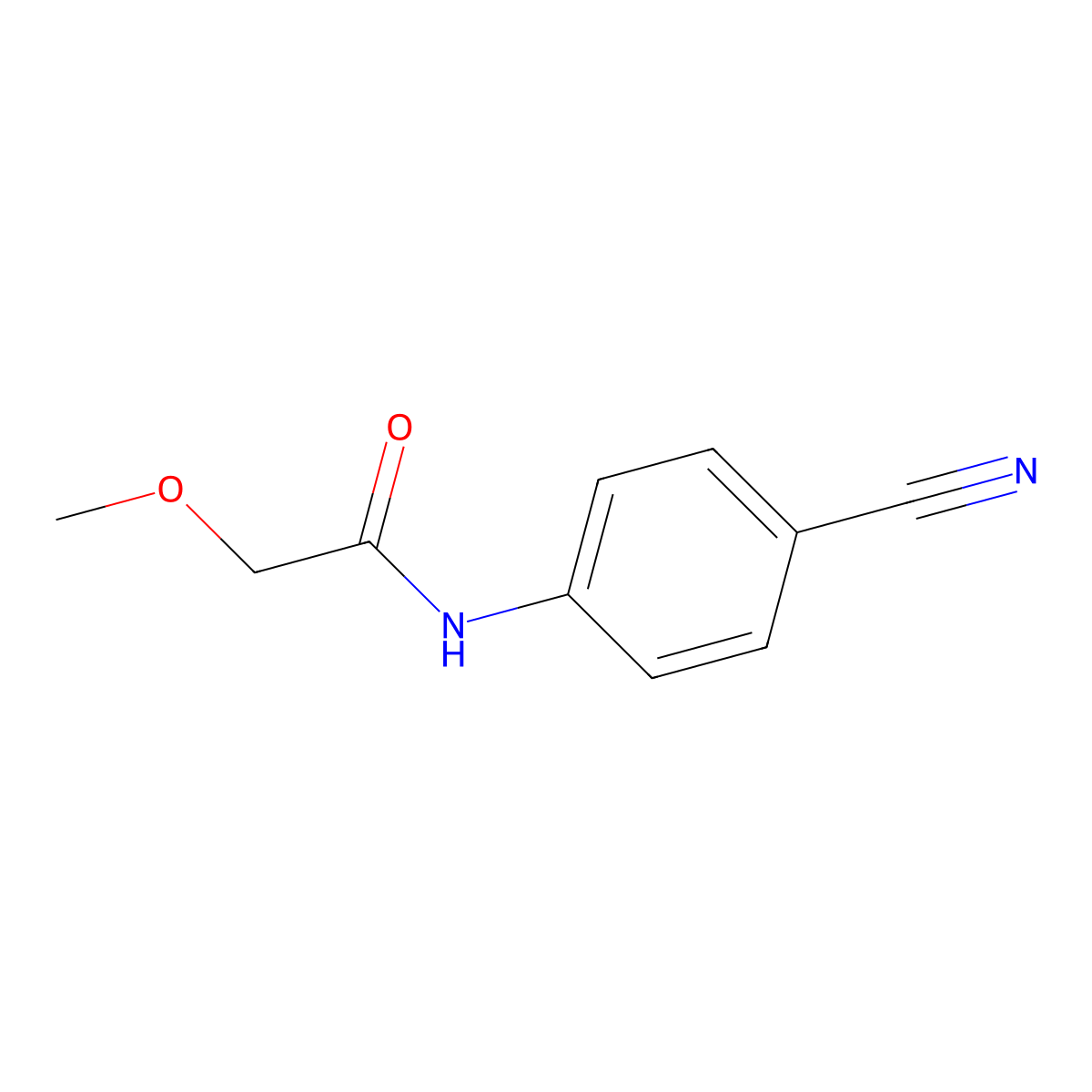 N-(4-cyanophenyl)-2-methoxyacetamide molecular structure, CAS 104703-39-1