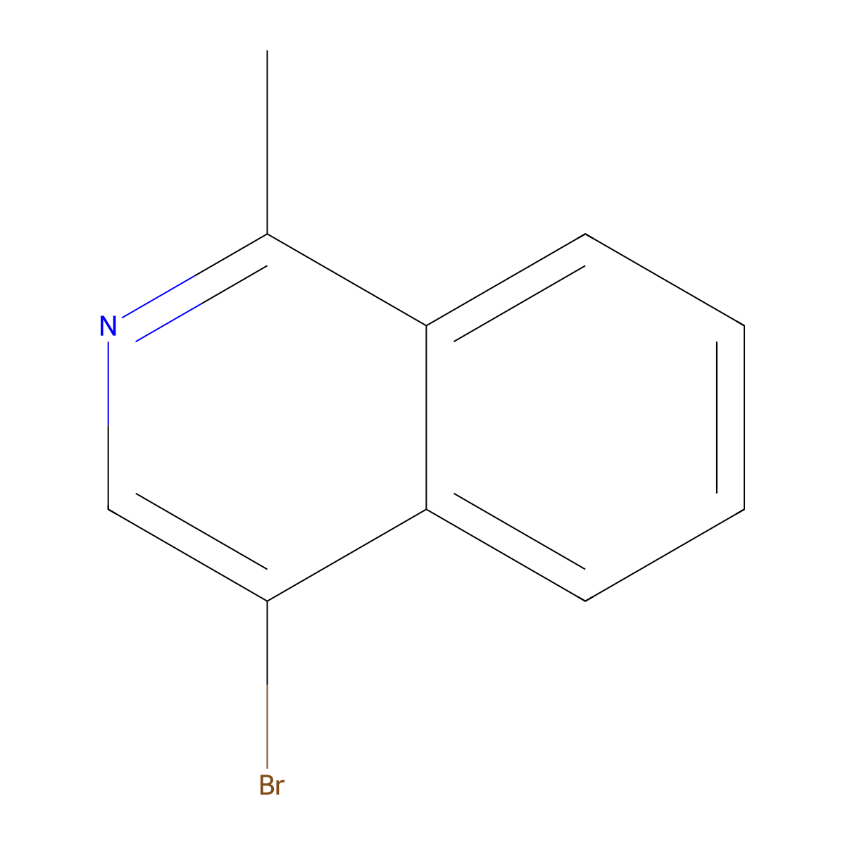4-Bromo-1-methylisoquinoline molecular structure, CAS 104704-40-7