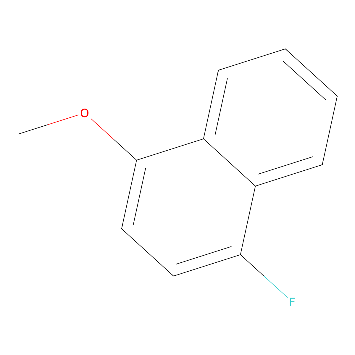 1-Fluoro-4-methoxynaphthalene molecular structure, CAS 10471-09-7