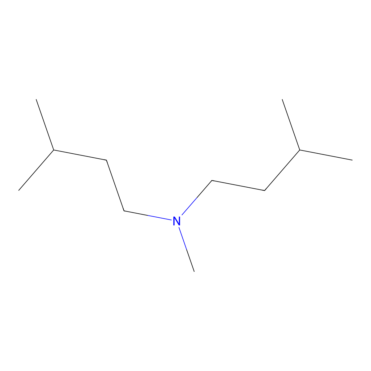 N,N-Diisopentylmethylamine molecular structure, CAS 10471-21-3