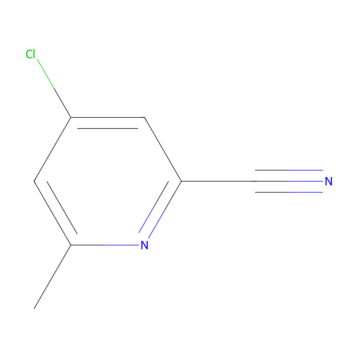 4-Chloro-6-methylpyridine-2-carbonitrile molecular structure, CAS 104711-65-1