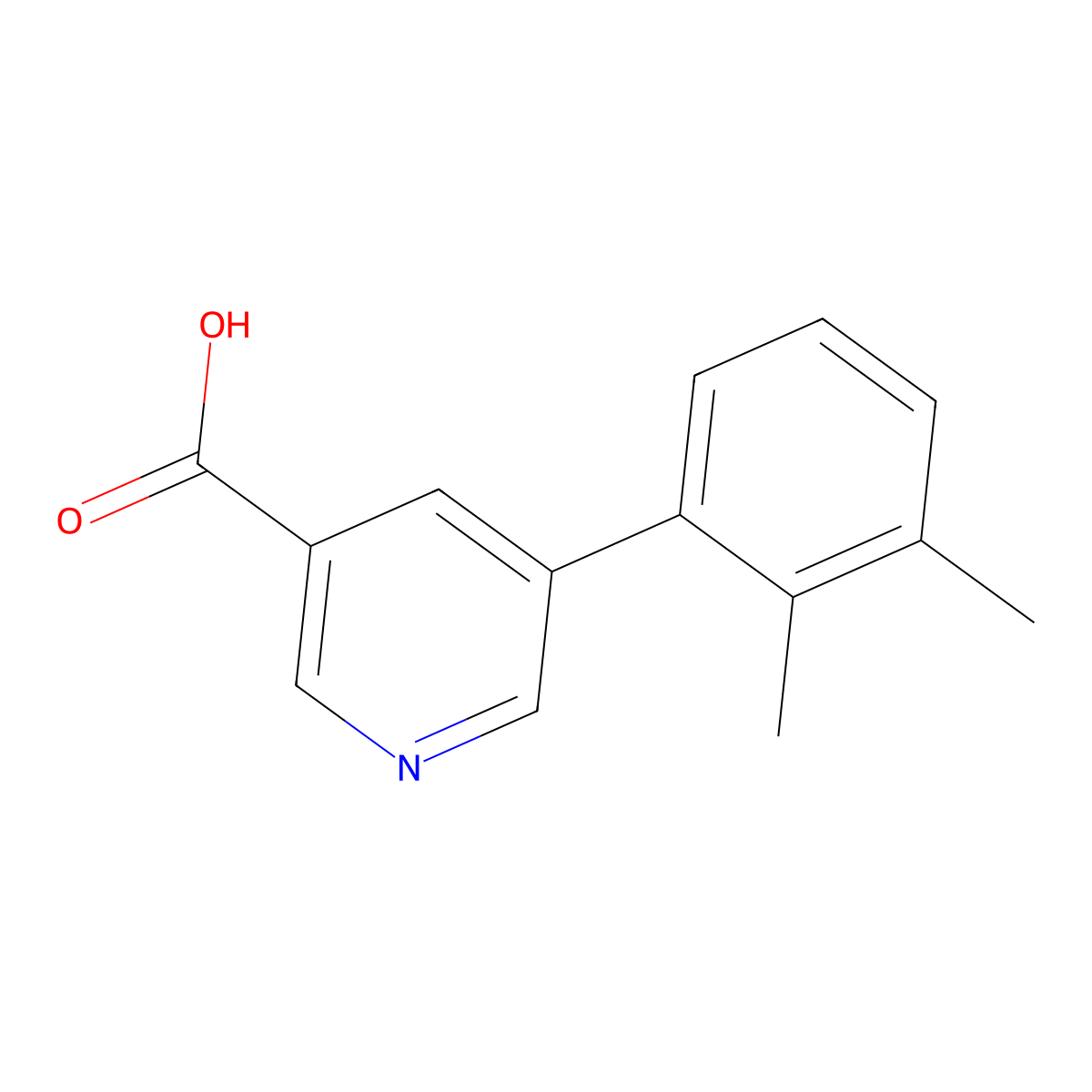 5-(2,3-Dimethylphenyl)nicotinic acid molecular structure, CAS 1047128-56-2