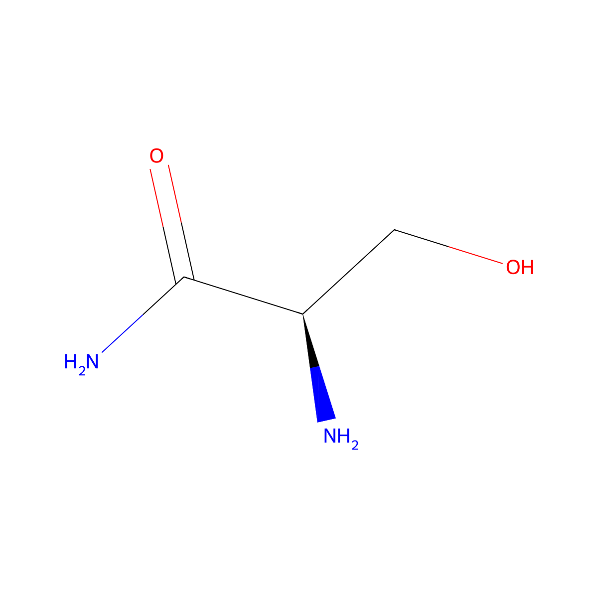 Serinamide, D- molecular structure, CAS 104714-52-5